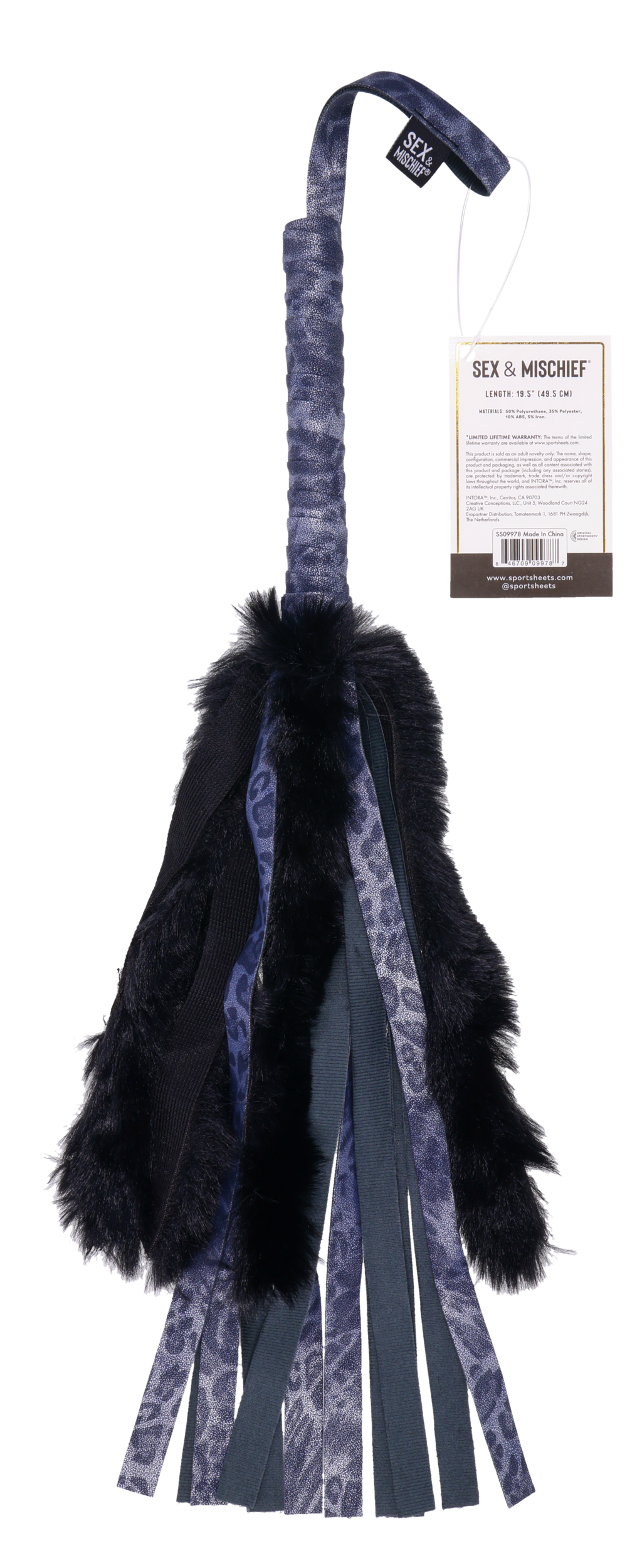 Sportsheets Sex & Mischief Cougar frustino pelliccia blu