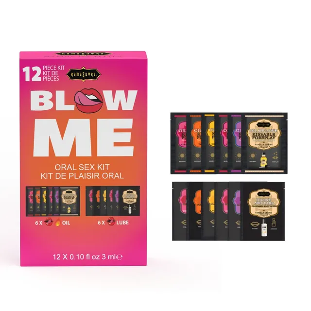 Kama Sutra Sex-to-Go Blow Me kit bacio 12 bustine fragola