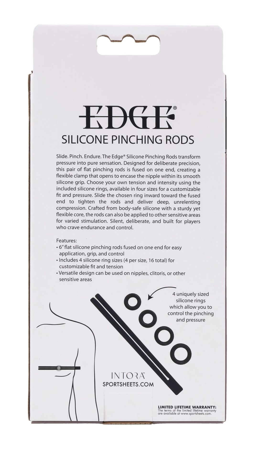 Sportsheets Edge Pinching Rods pinze capezzoli silicone