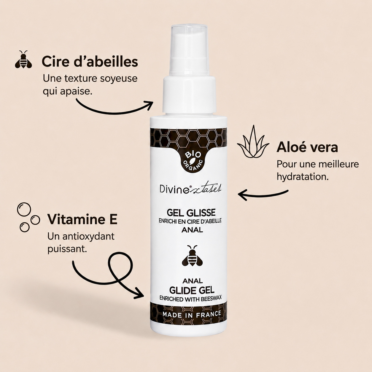 Divinextases Gel Anale Lubrificante Karitè 100ml Bio