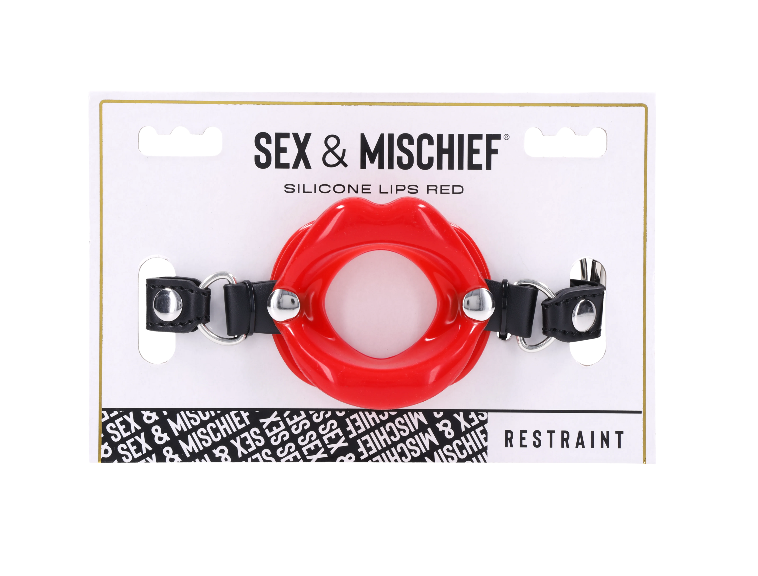 Sex & Mischief Red Silicone Lips bavaglio bocca aperta