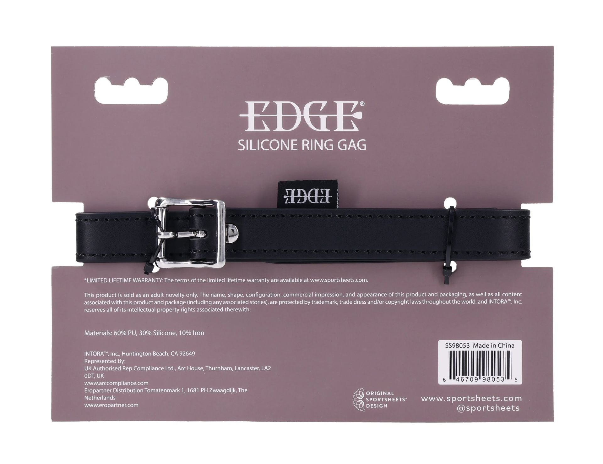 Sportsheets Edge Ring Gag silicone regolabile