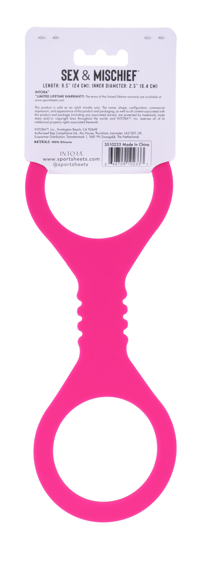 Sportsheets Sex & Mischief Hot Pink Small Silicone Cuffs rosa