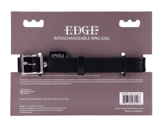 Sportsheets Edge bavaglio ad anello intercambiabile nero
