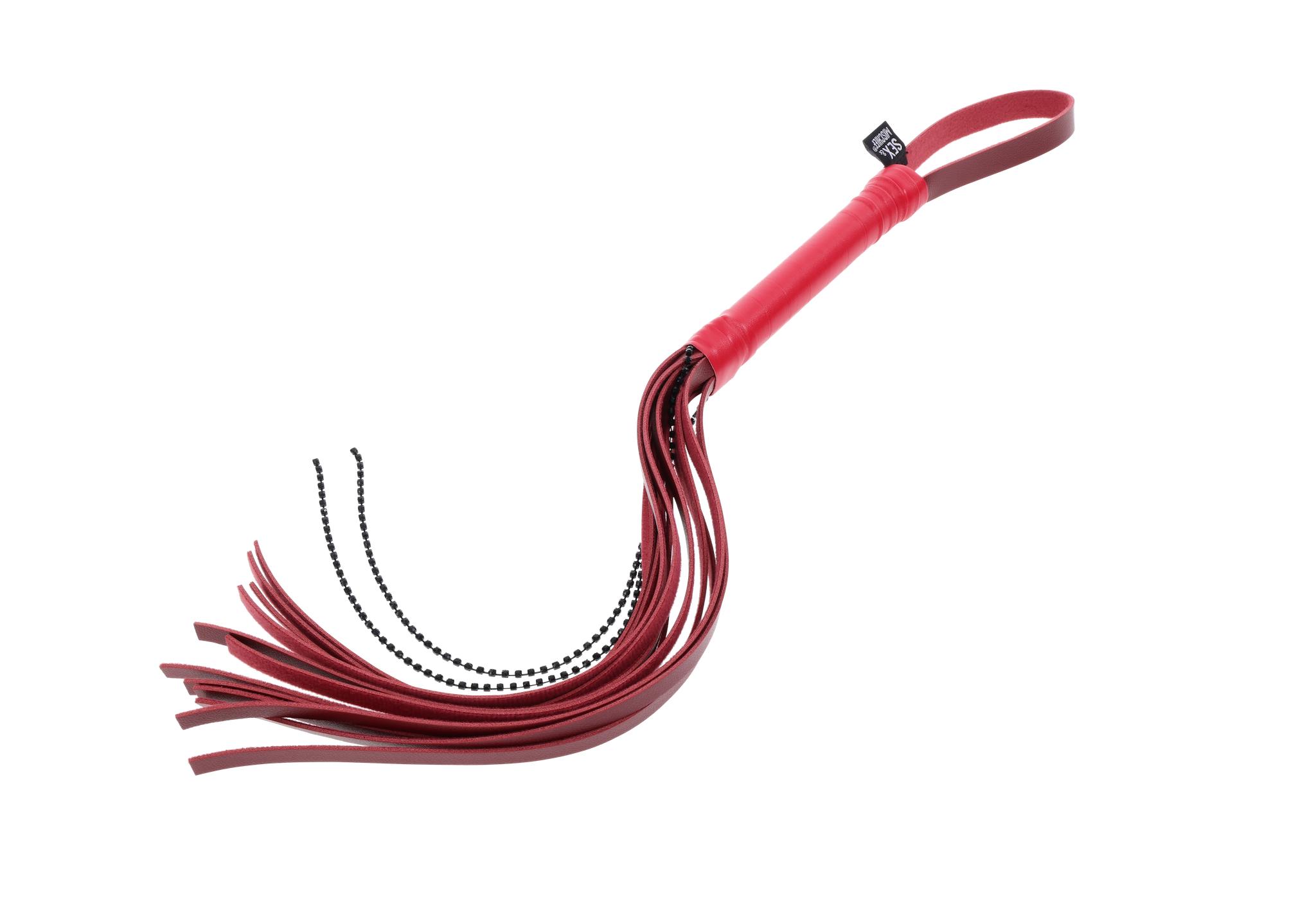 Sportsheets Ex's & Oh's Crystal flogger rosso con cristalli