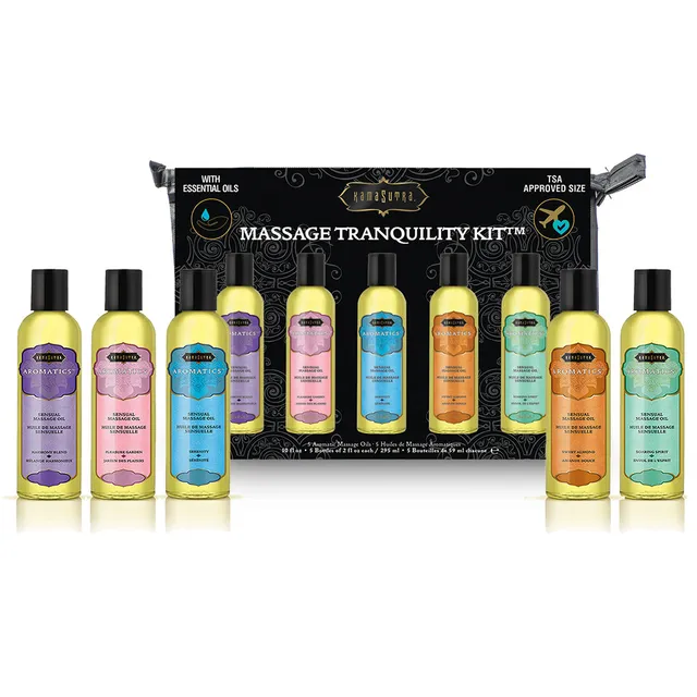 Kamasutra Massage Tranquility Kit olio massaggio 5 oli viaggio