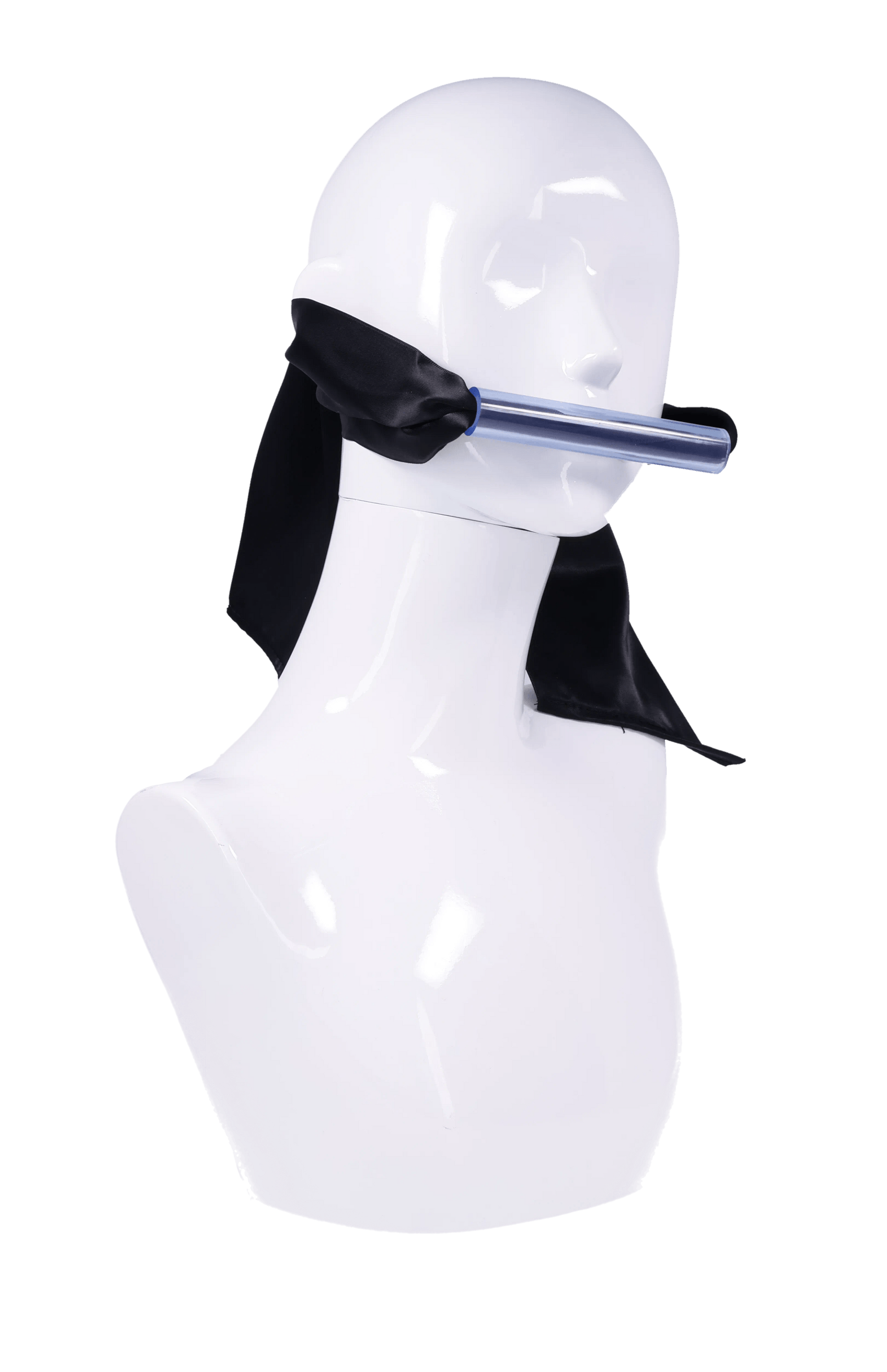 Sex & Mischief Silky Bit Gag bavaglio morso raso nero
