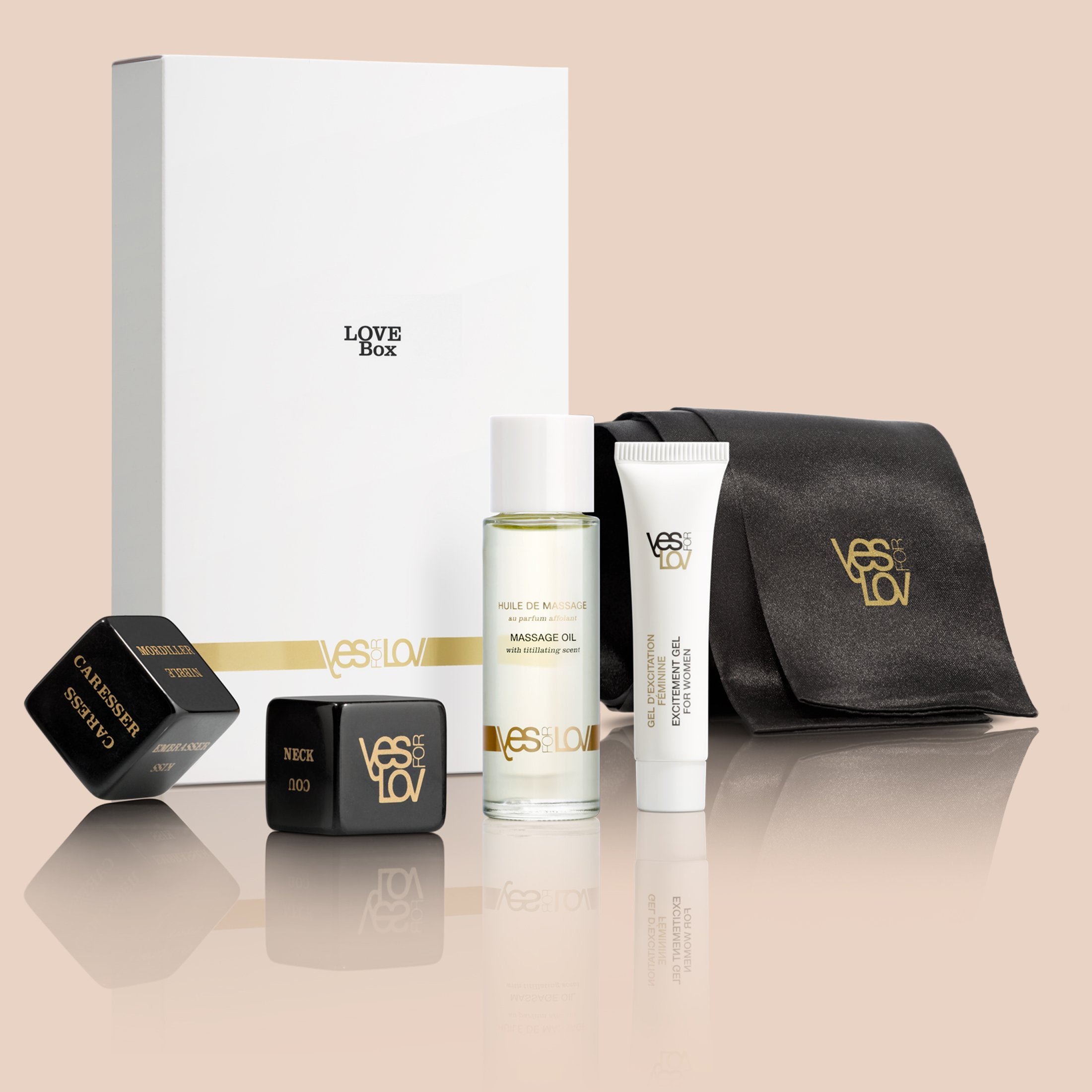 YesForLov Love Box cofanetto erotico coppia 4 pezzi