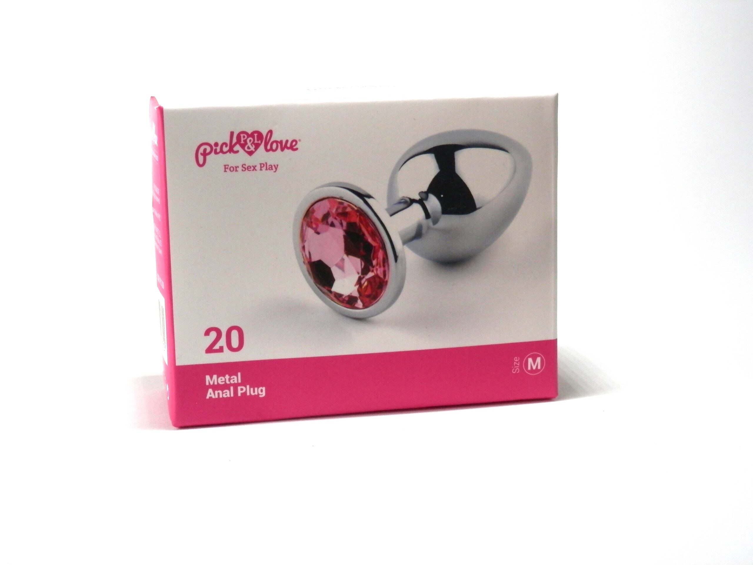 Pick&Love Plug Anale Diamante Plata gioiello rosa metallo