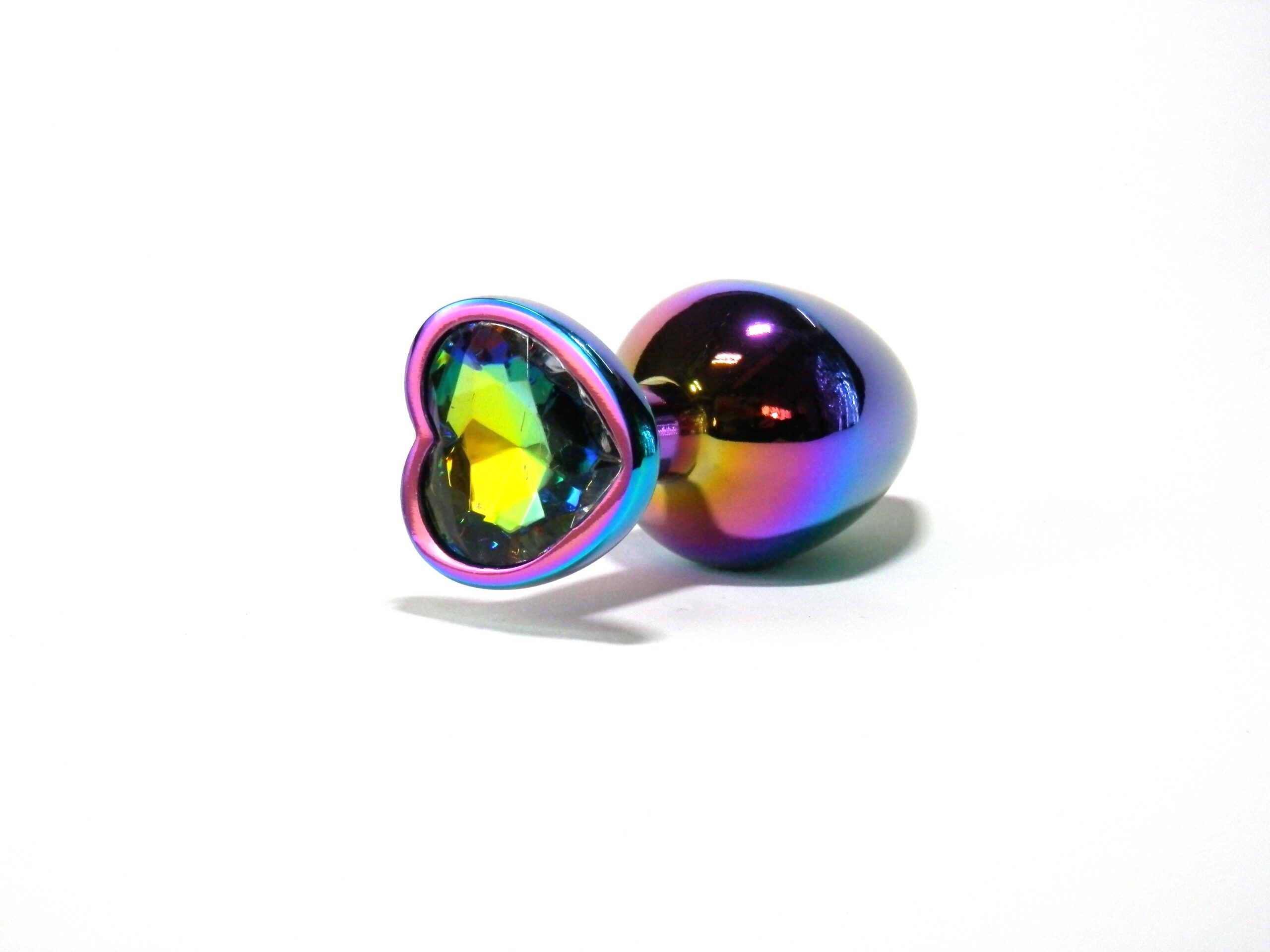 Pick&Love Plug Cuore plug anale metallo cangiante