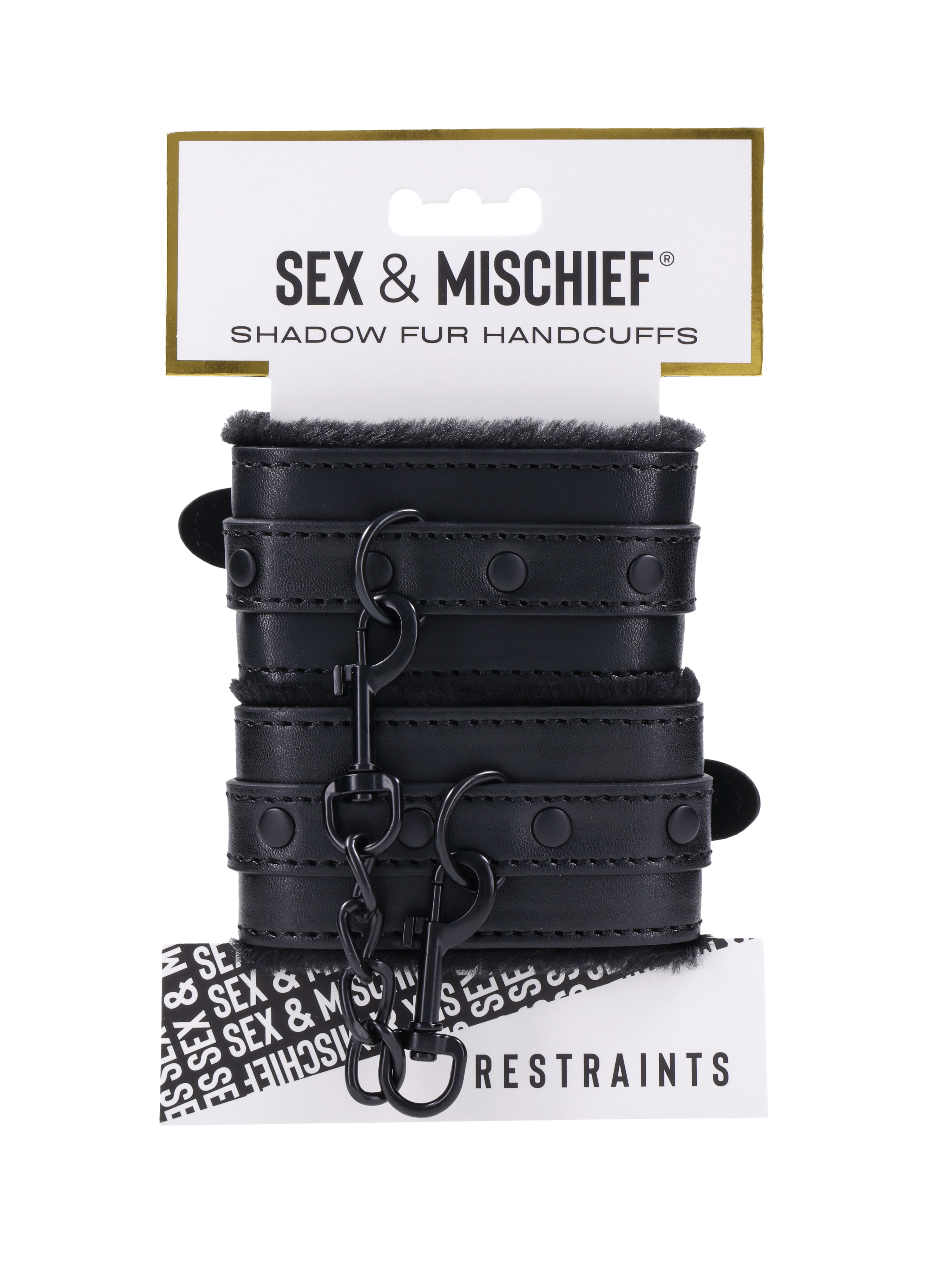 Sportsheets Sex & Mischief Shadow Fur manette pelose nere