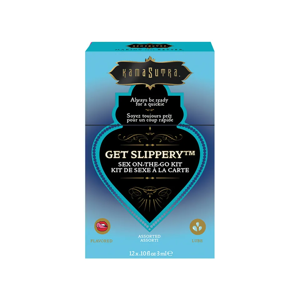 Kama Sutra Sex-to-Go Get Slippery kit lubrificante 12 bustine