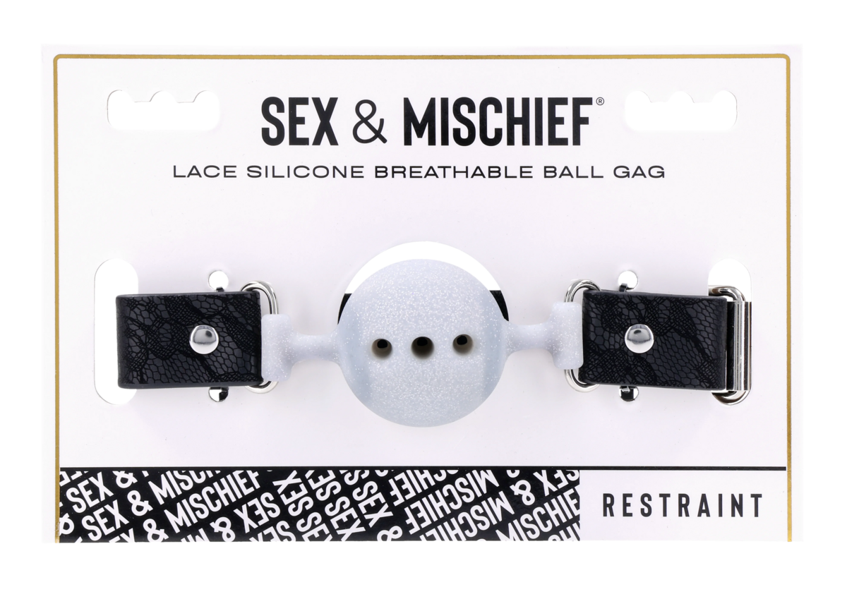 Sex & Mischief Lace Ball Gag bavaglio pallina silicone 4,45cm