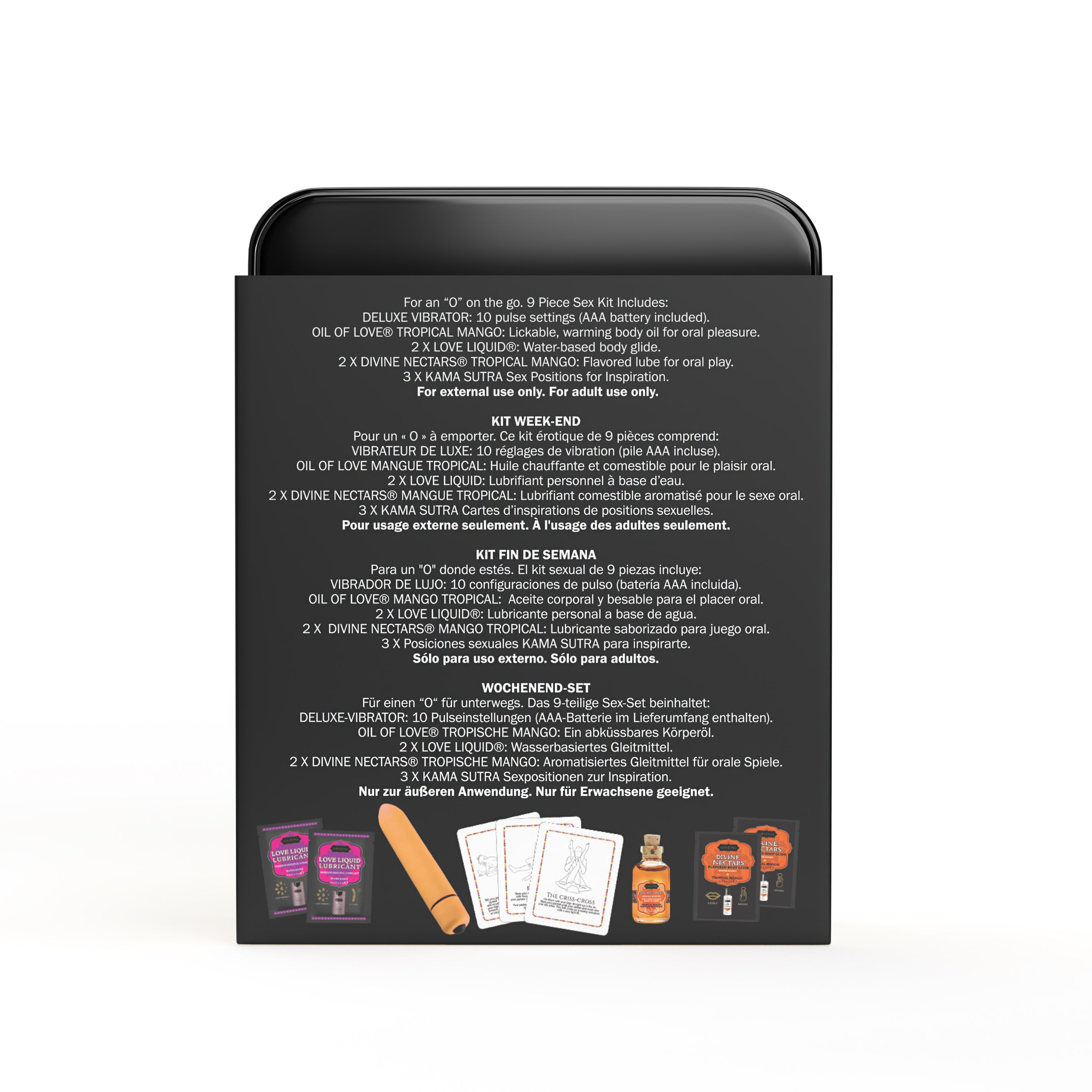 Kamasutra Weekender Kit Vibe kit viaggio cocco ananas