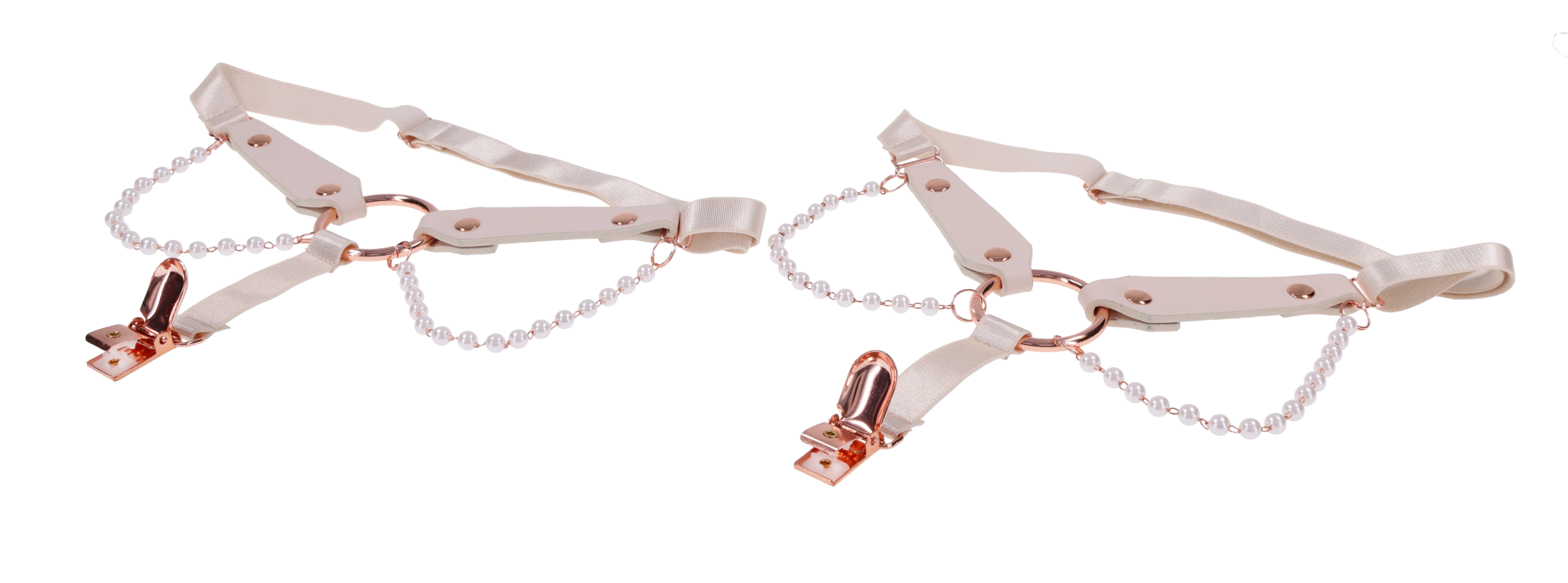 Sportsheets Peaches'n CreaMe Pearl Garters giarrettiere perle