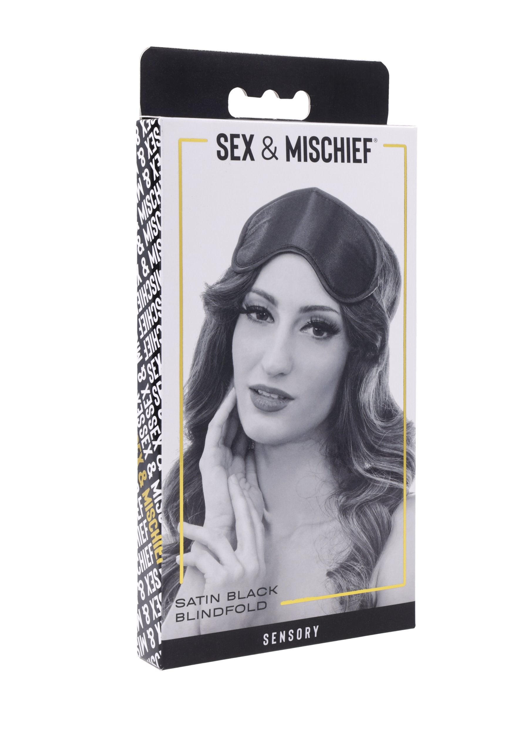 Sex & Mischief Black Satin Blindfold benda occhi raso nero
