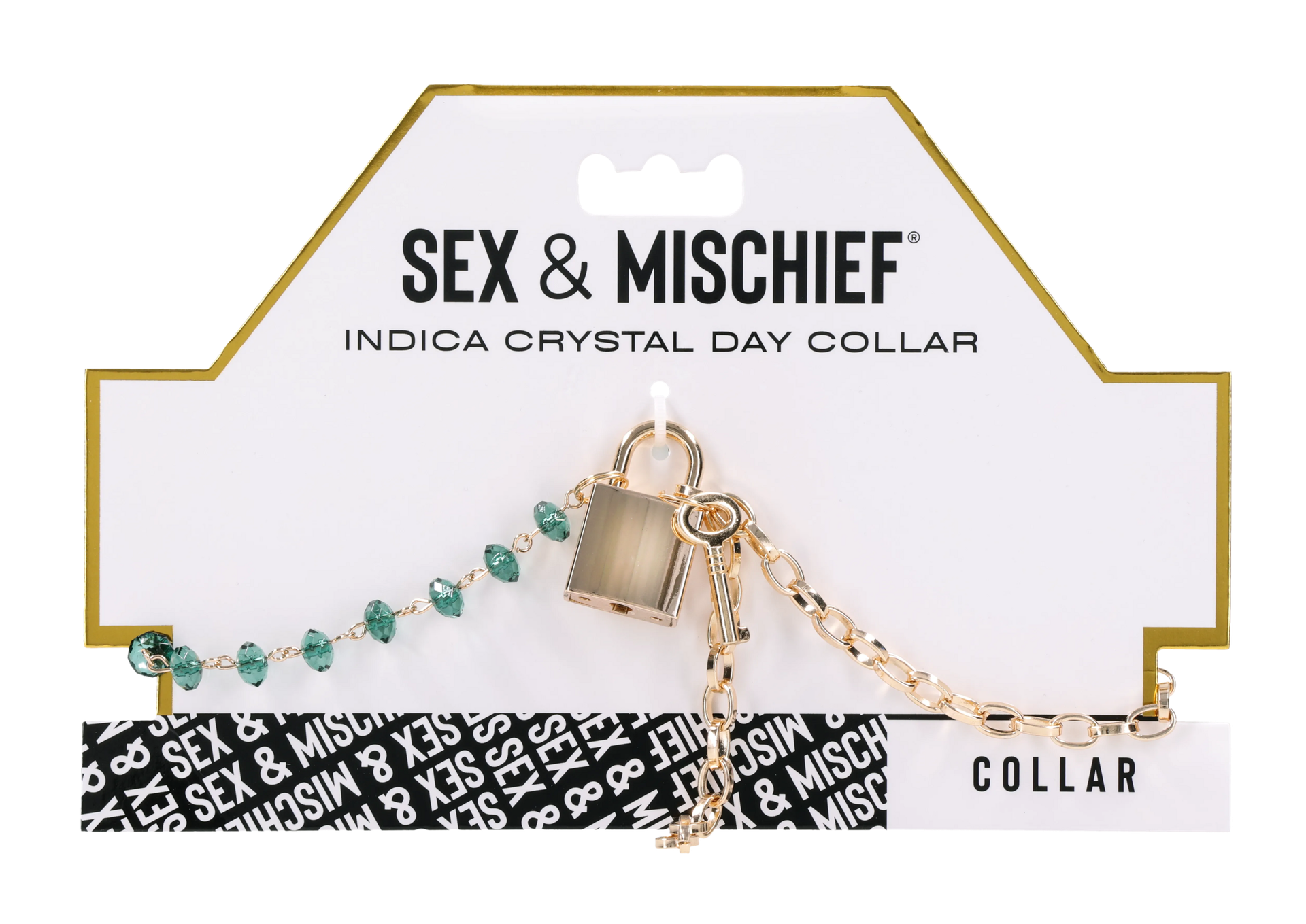 Sportsheets Indica Crystal Day Collar verde oro
