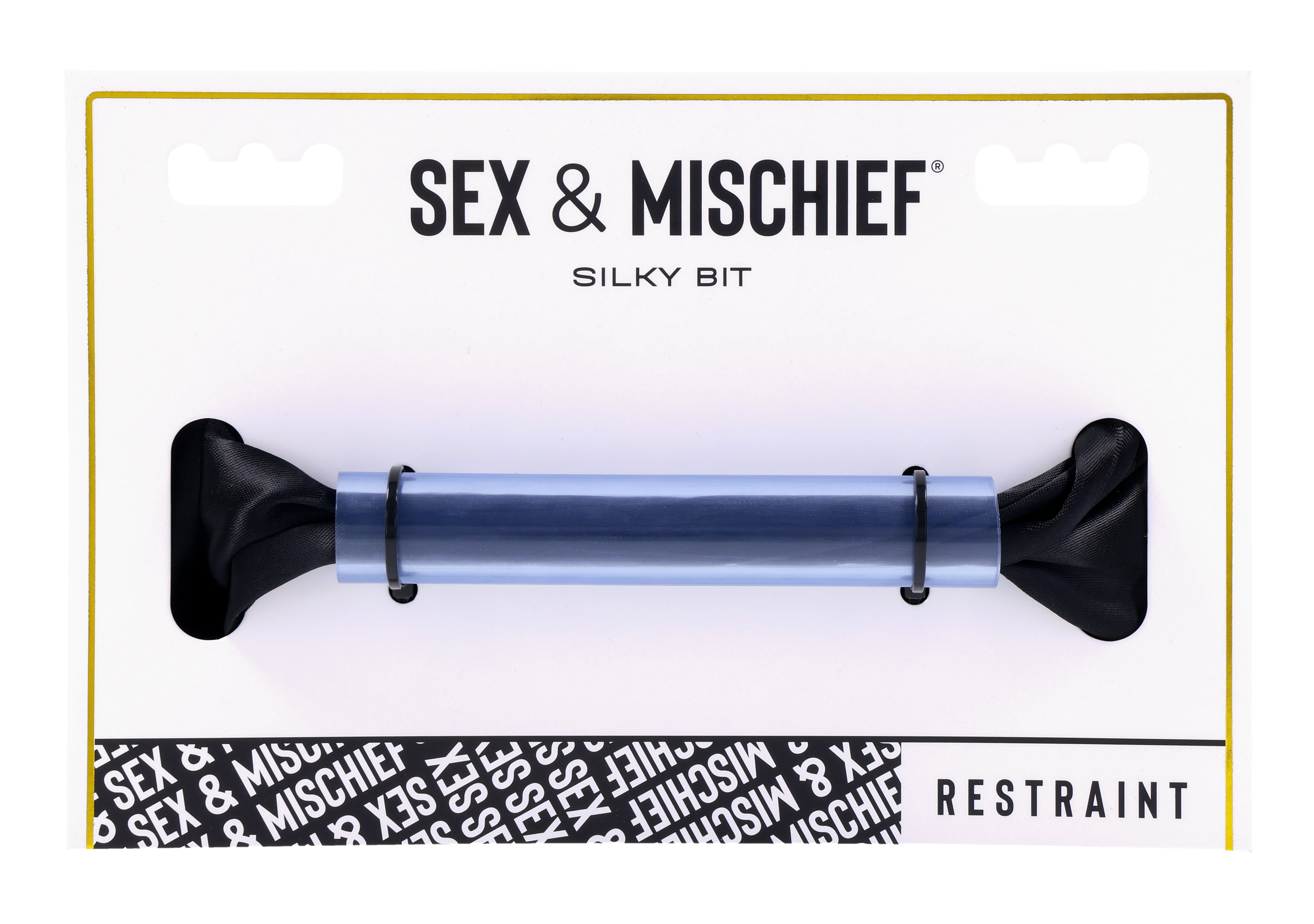 Sex & Mischief Silky Bit Gag bavaglio morso raso nero