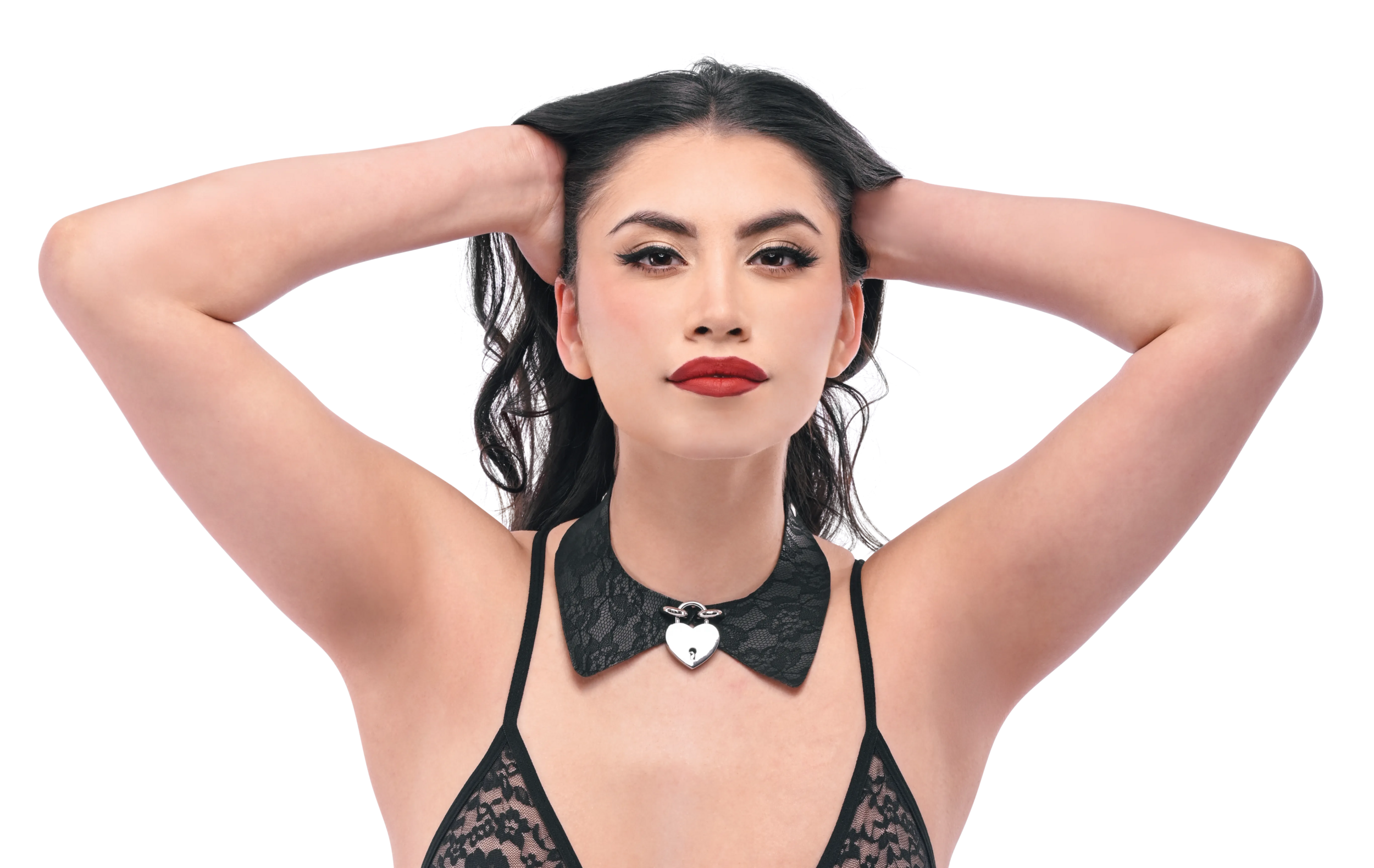 Sex & Mischief Heartbound Lace Day Collar collare pizzo