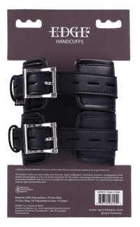 Sportsheets Edge Handcuffs manette imbottite nere