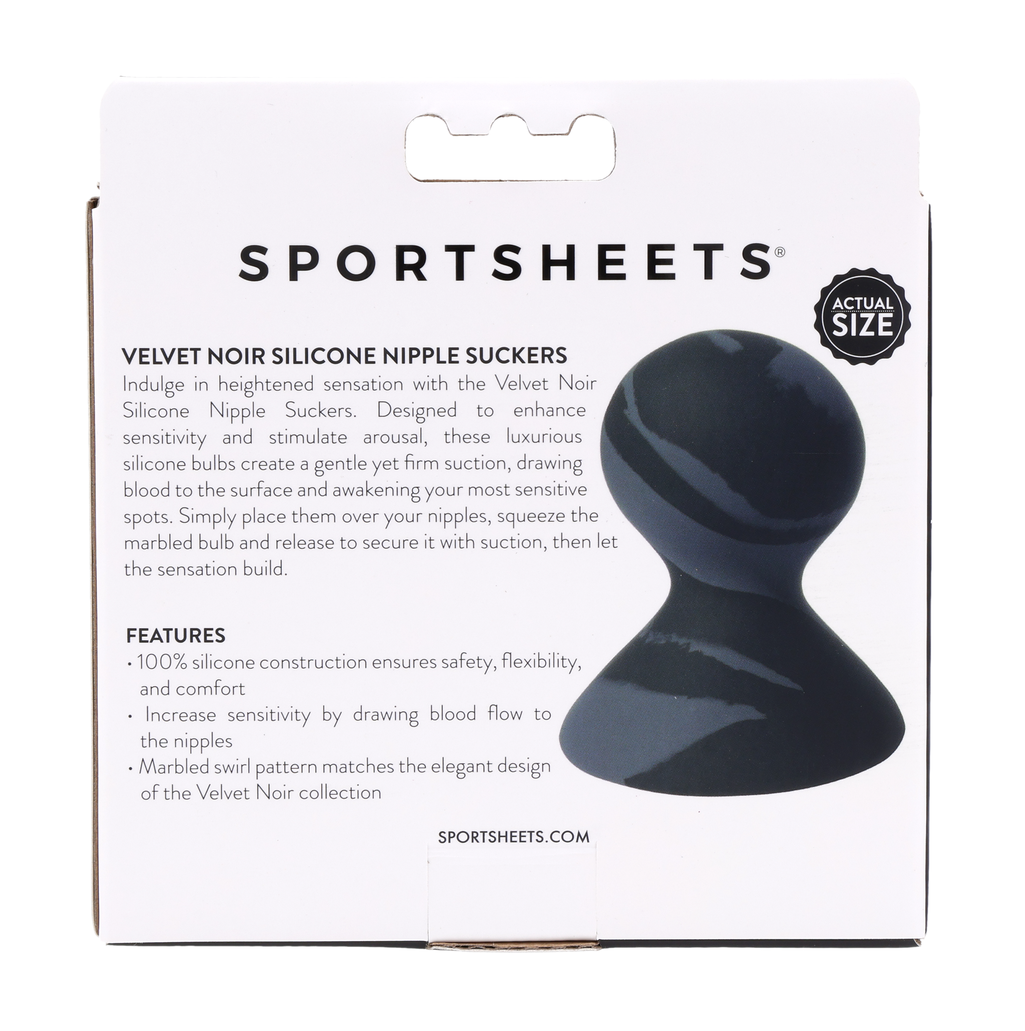 Sportsheets Velvet Noir ventose capezzoli silicone