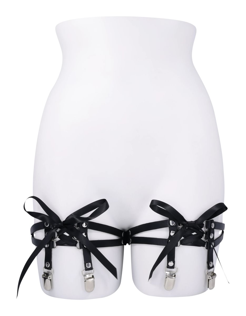 Sportsheets Laced Up Garters reggicalze nere