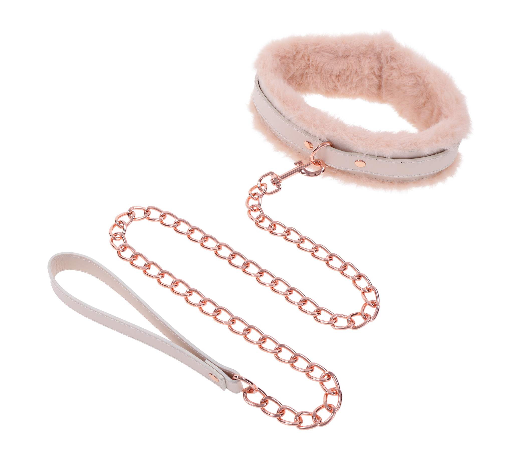 Sportsheets Peaches n CreaMe Fur Collar collare con guinzaglio