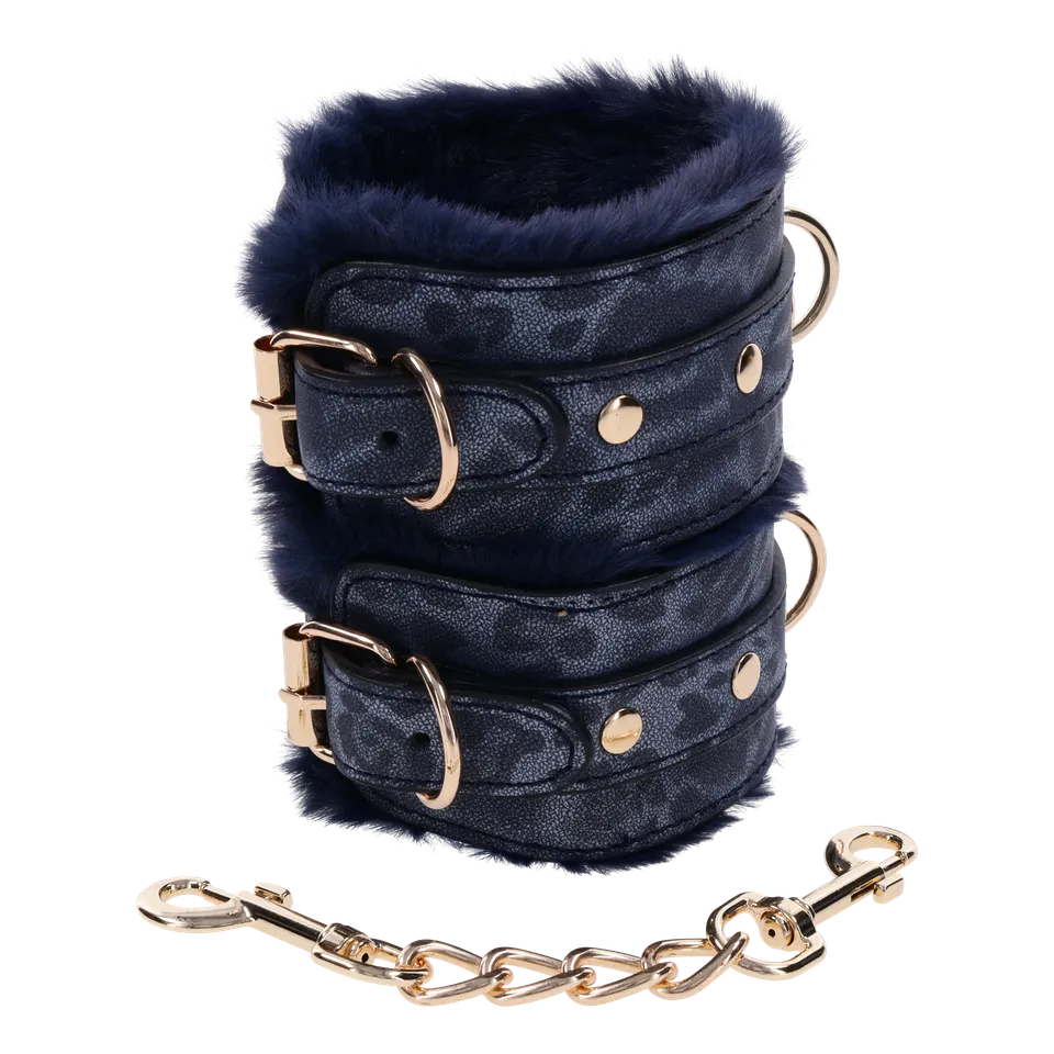 Sportsheets Sex & Mischief Cougar Fur Manette Pelose Blu