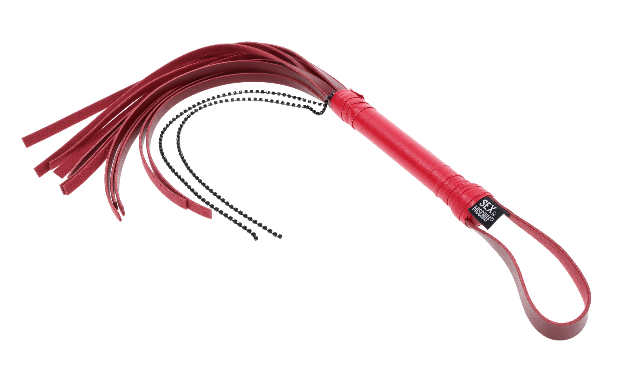 Sportsheets Ex's & Oh's Crystal flogger rosso con cristalli