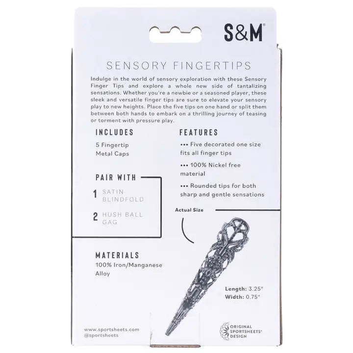 Sportsheets Sex & Mischief Sensory Fingertips ditali neri 5 pz