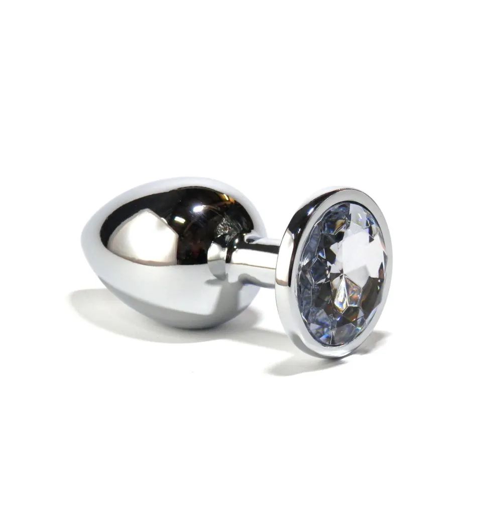 Pick&Love Plug Anale Brillante Plata gioiello trasparente