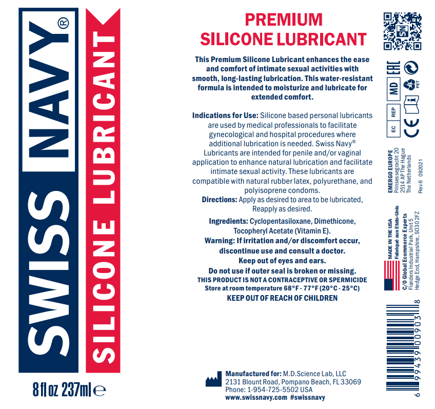 Swiss Navy Premium lubrificante al silicone lunga durata