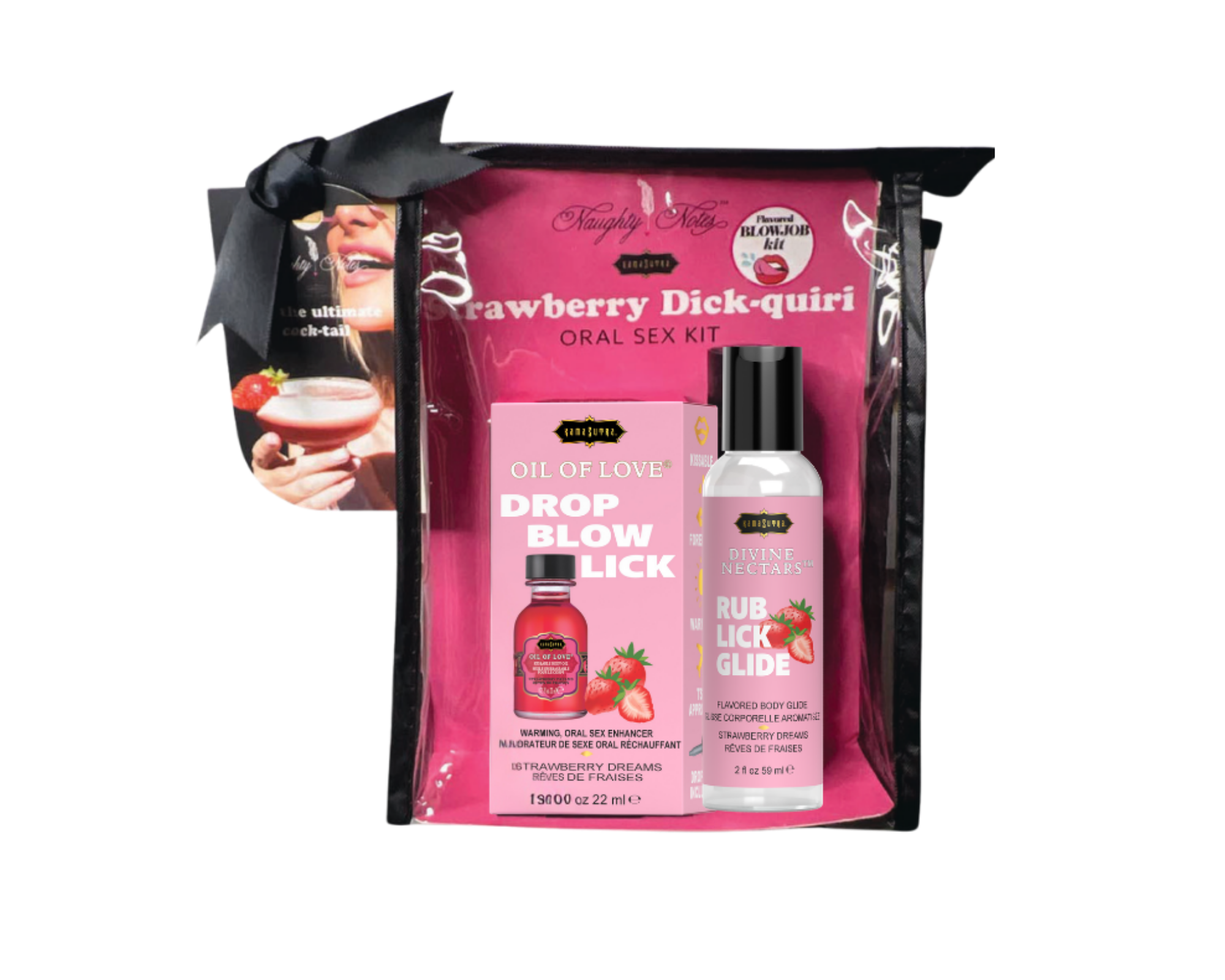 Kama Sutra Strawberry Dick-quiri kit sesso orale fragola