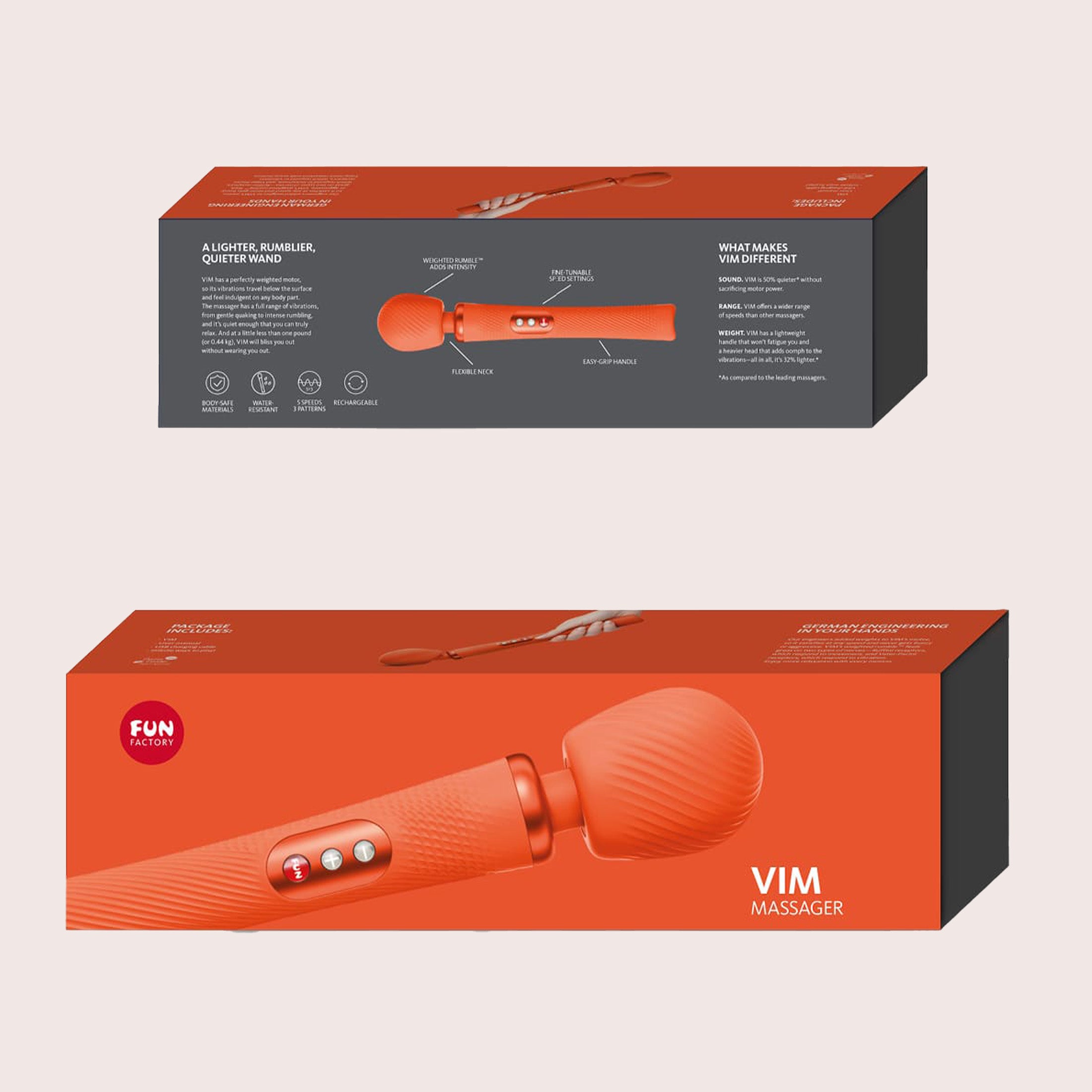 Yes For Lov Vim Vibratore Wand Clitoride Arancione Silicone