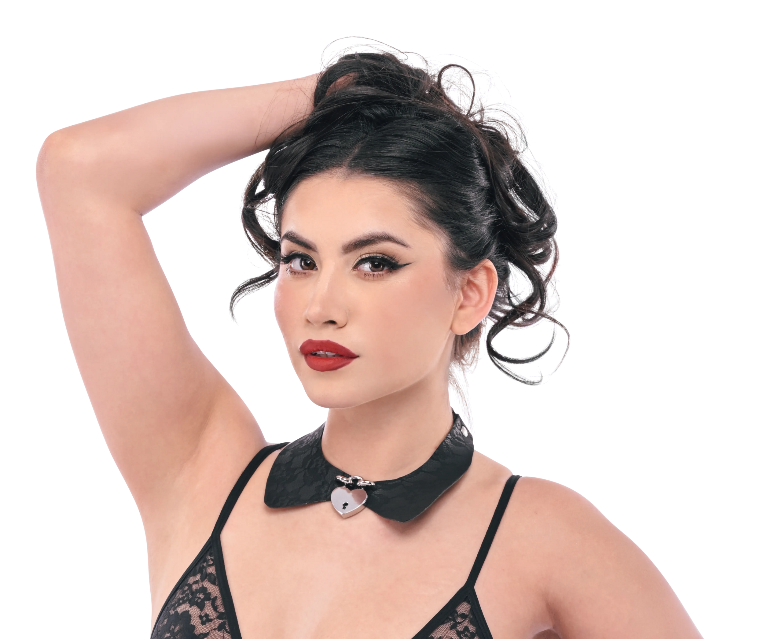 Sex & Mischief Heartbound Lace Day Collar collare pizzo