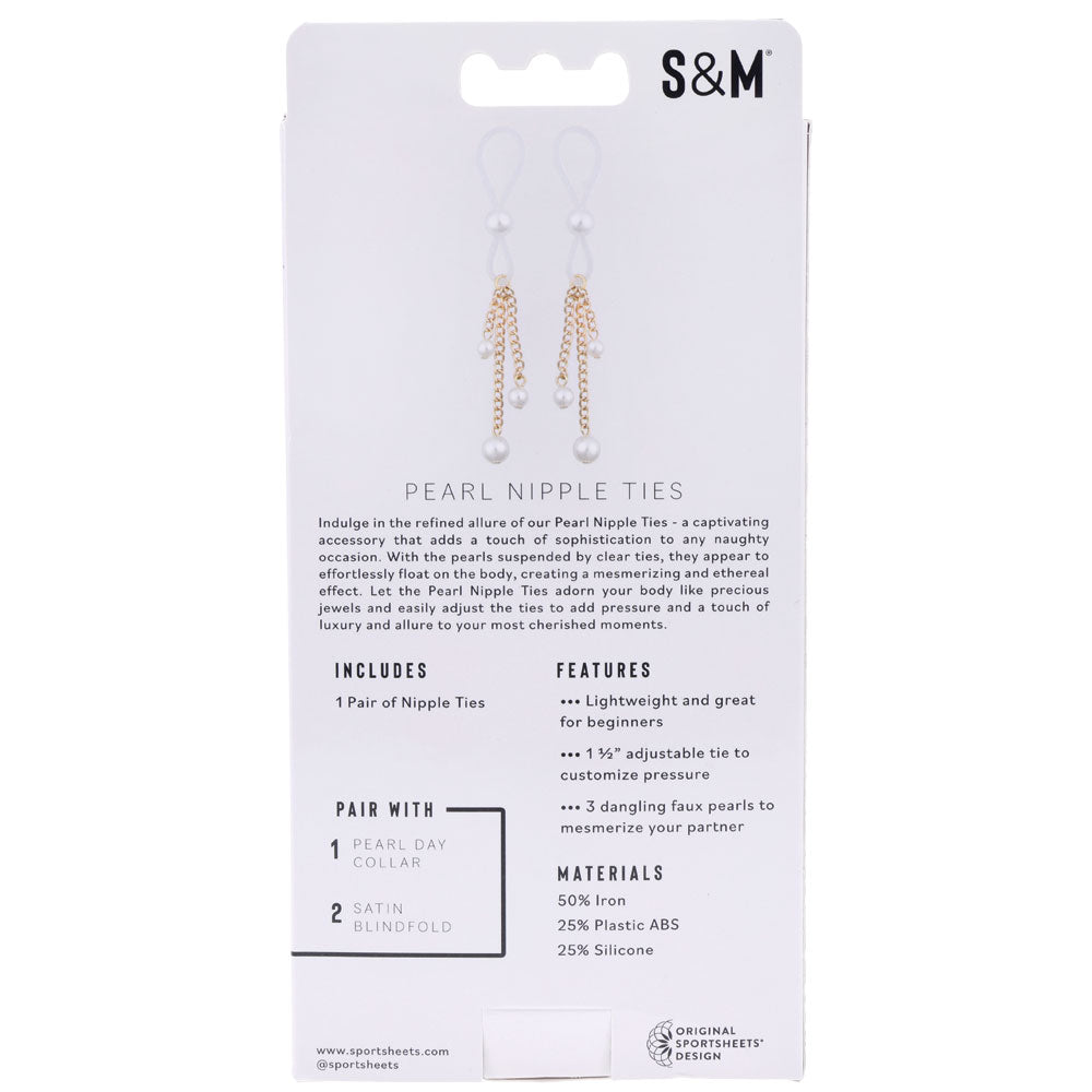 Sex & Mischief Pearl Nipple Ties gioielli capezzoli perle
