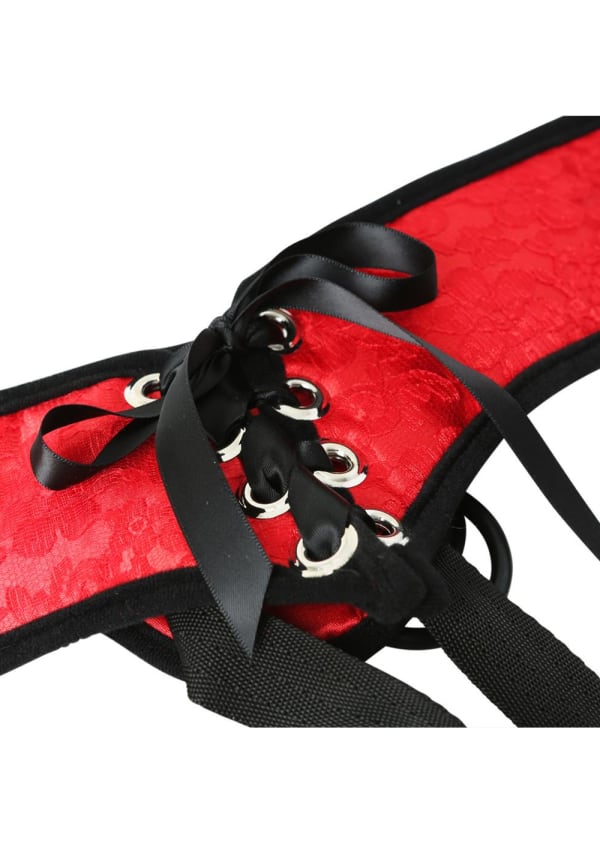 Sportsheets Sunrise harness strap-on pizzo rosso