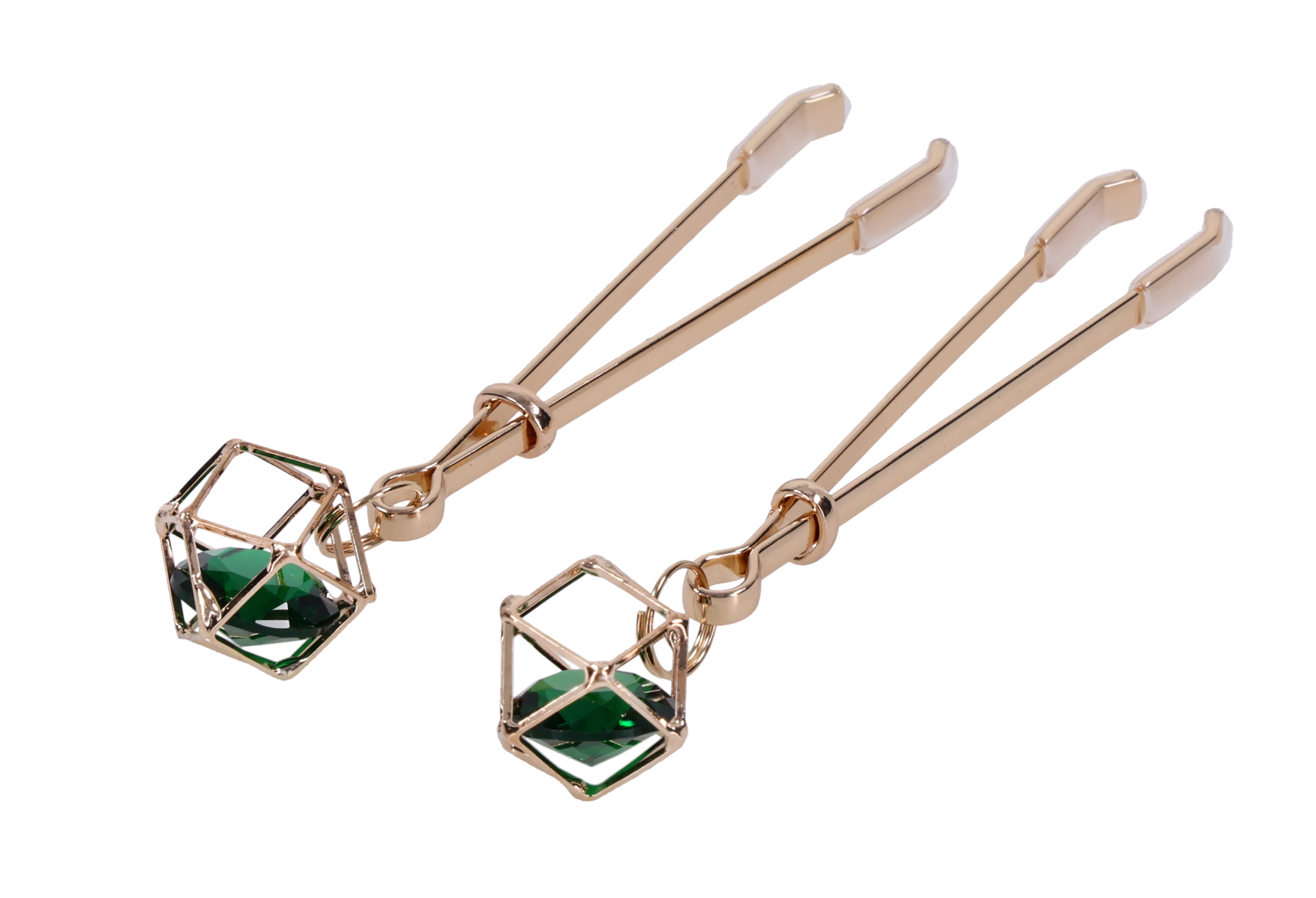 Sportsheets Indica Crystal pinzette capezzoli verde regolabili