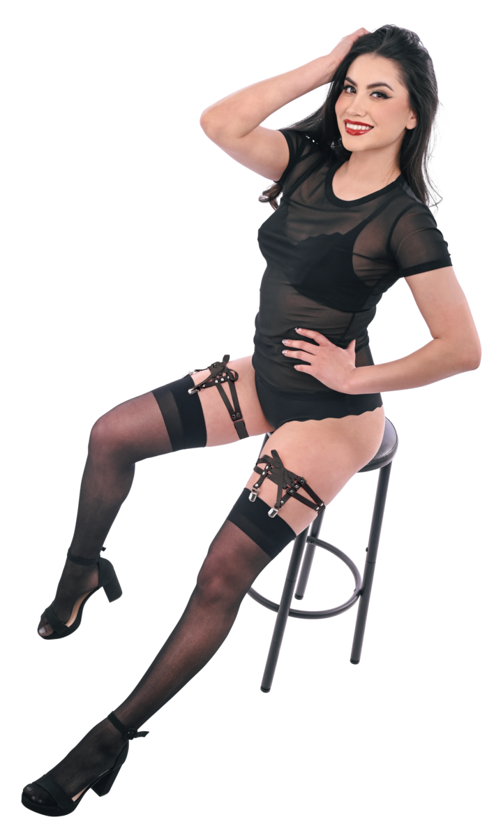 Sportsheets Laced Up Garters reggicalze nere