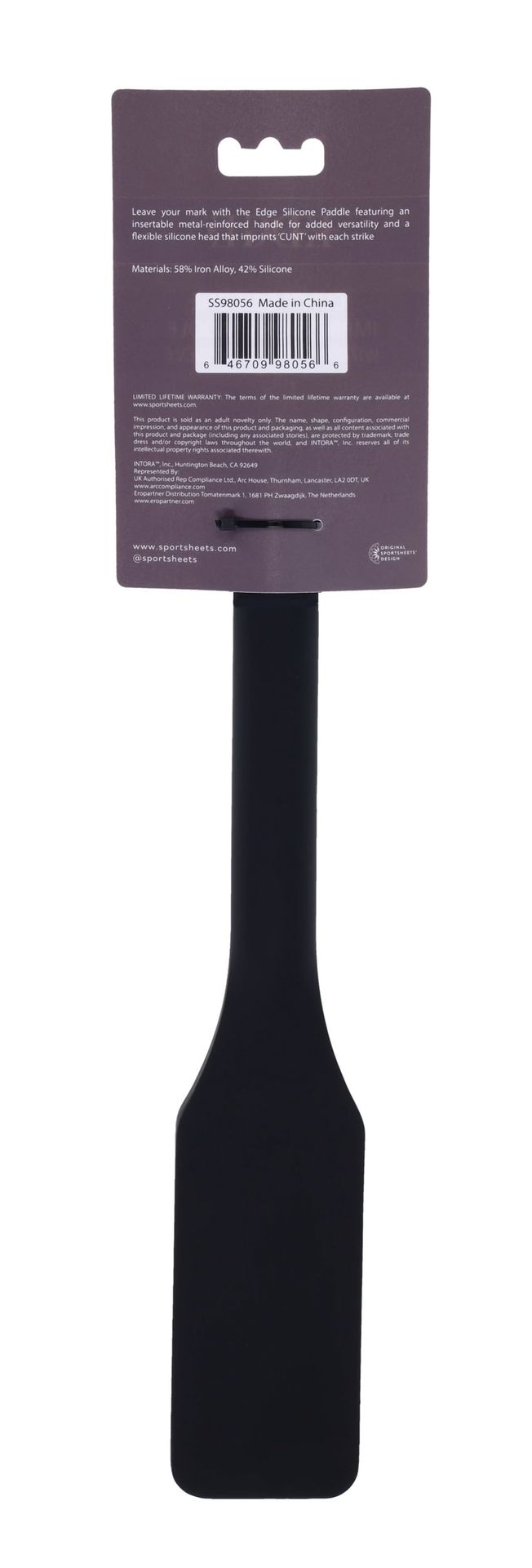 Sportsheets Edge CUNT paddle silicone manico