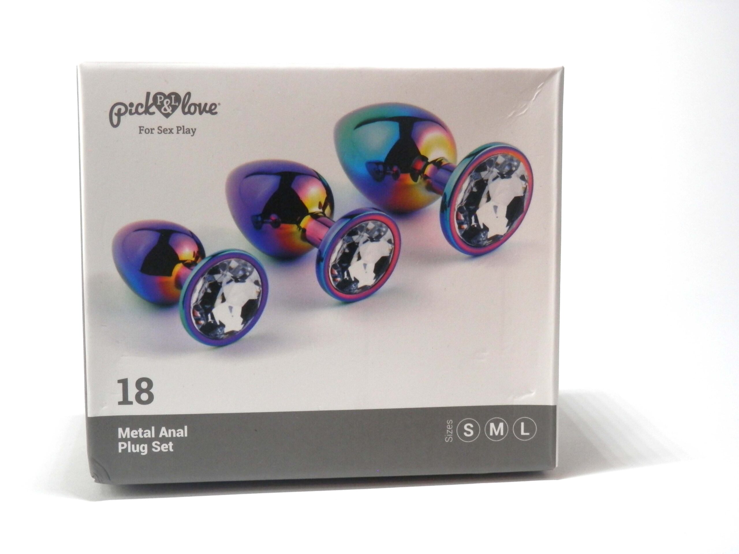 Pick&Love Plug Diamante set 3 plug anali metallo
