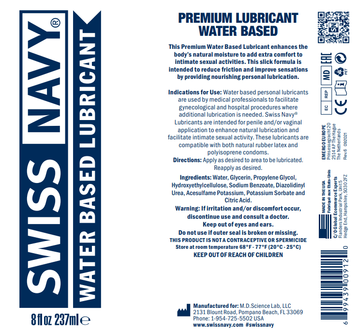 Swiss Navy Premium lubrificante a base acqua per toy