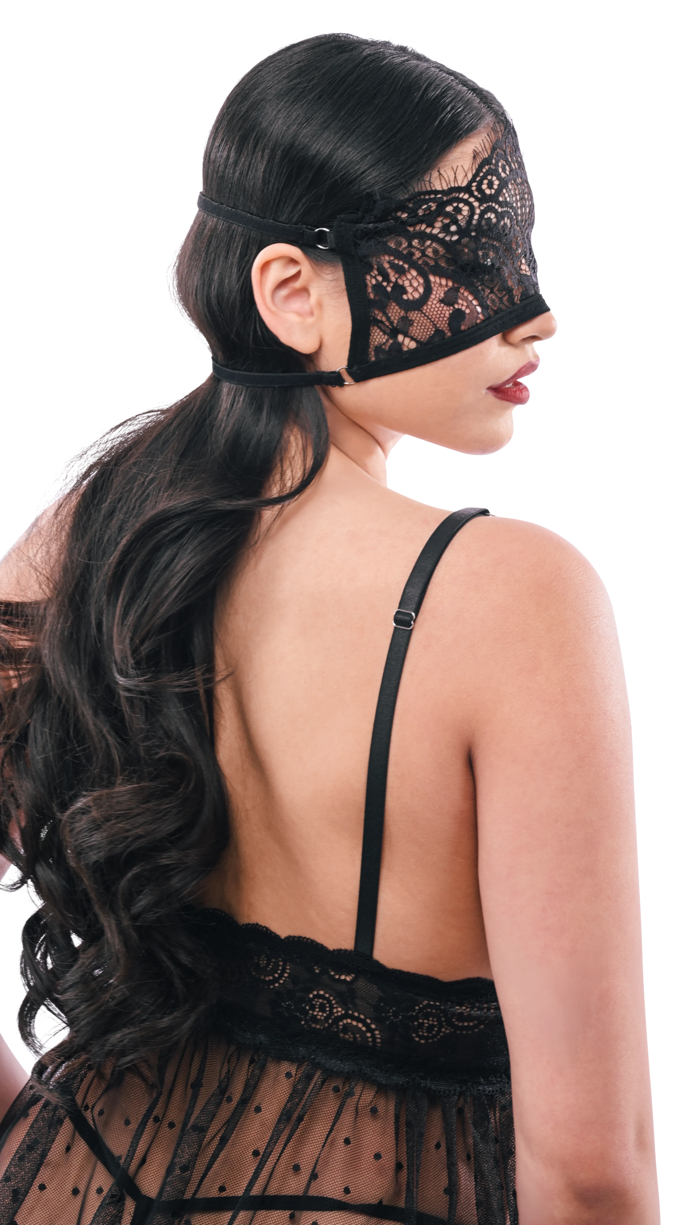 Sex & Mischief Veiled Vision Benda Bondage in Pizzo