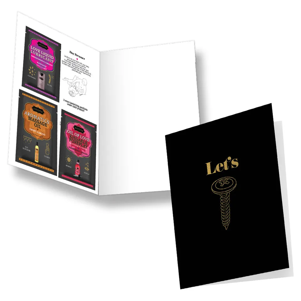 Kamasutra Naughty Notes Let's Screw biglietto erotico 3 bustine