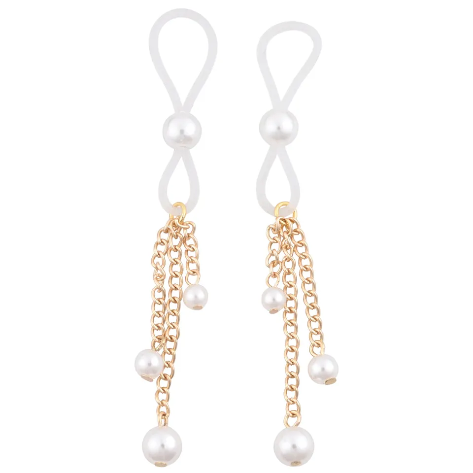 Sex & Mischief Pearl Nipple Ties gioielli capezzoli perle