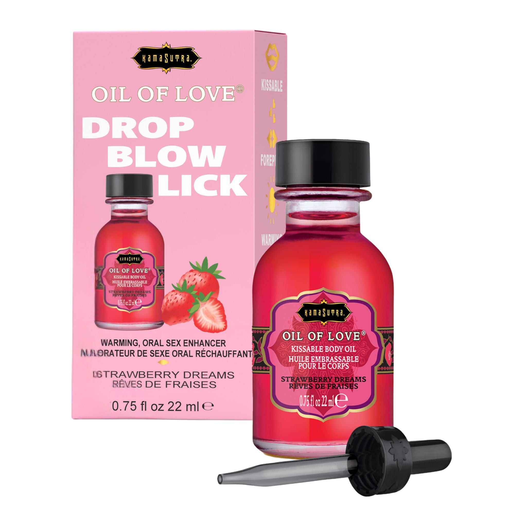 Kama Sutra Strawberry Dick-quiri kit sesso orale fragola