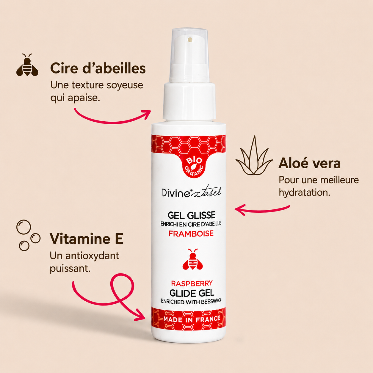 Divinextases Gel Framboise gel intimo lampone 100 ml