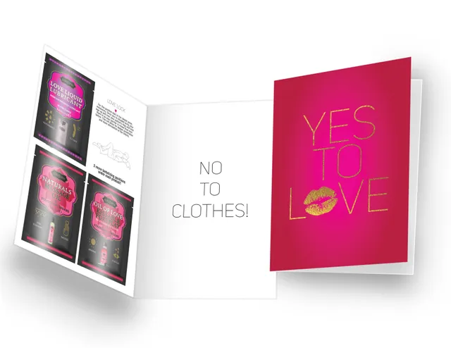 Kamasutra Naughty Notes Biglietto Yes to Love 3x3 ml Fragola