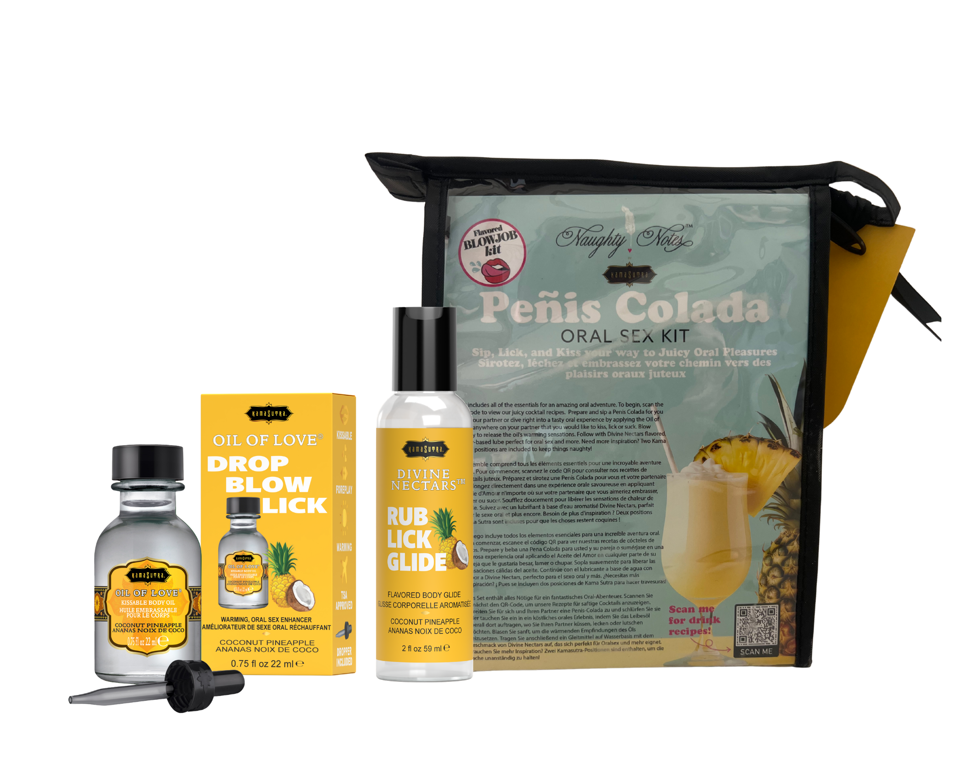 Kama Sutra Penis Colada kit di coppia cocco ananas 2 pezzi