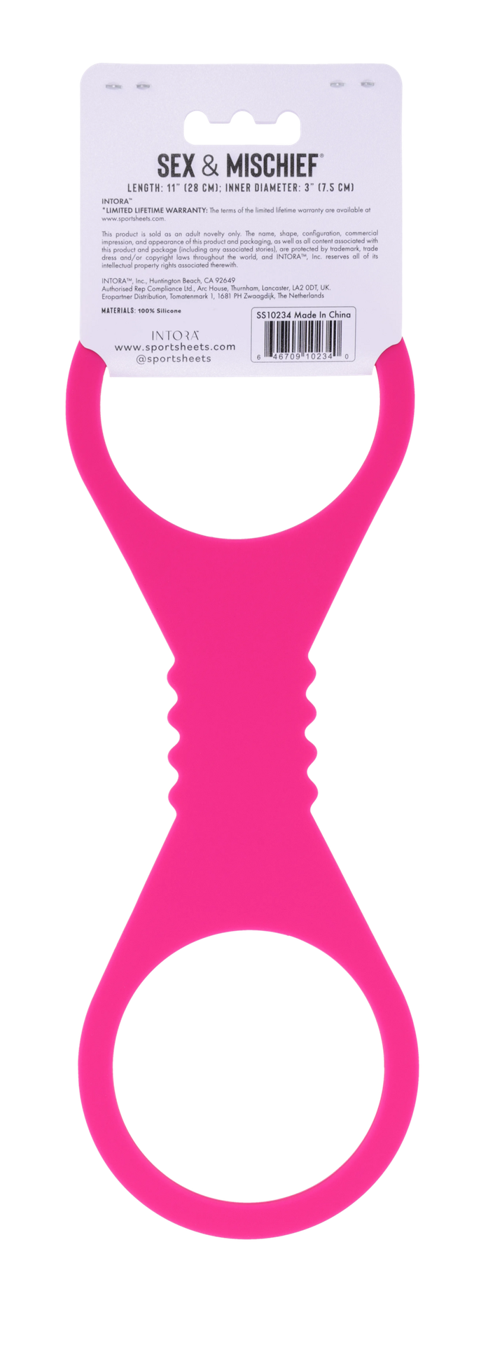 Sportsheets Sex & Mischief manette silicone rosa large
